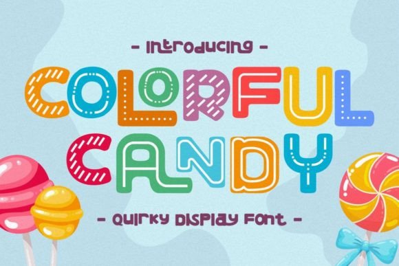 Colorful Candy: A Playful Display Font for Creative Expression
