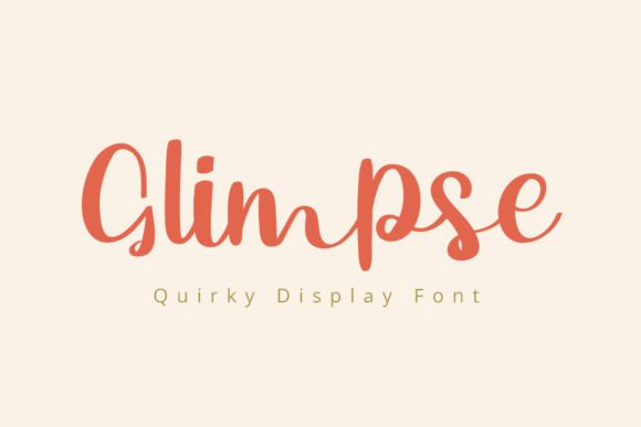 Embracing Creativity with Glimpse: A Unique Display Font for Modern Design