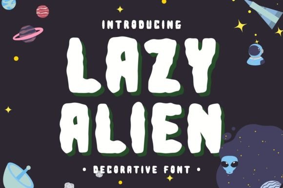 Lazy Alien: A Playful Font for Professional and Creative Workflows