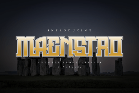 Maenstro: A Modern Display Font for Bold Design Choices