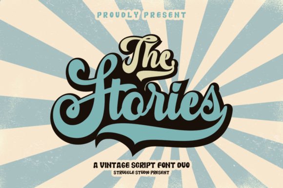 The Stories Duo: A Retro Script Font for Creative Expression